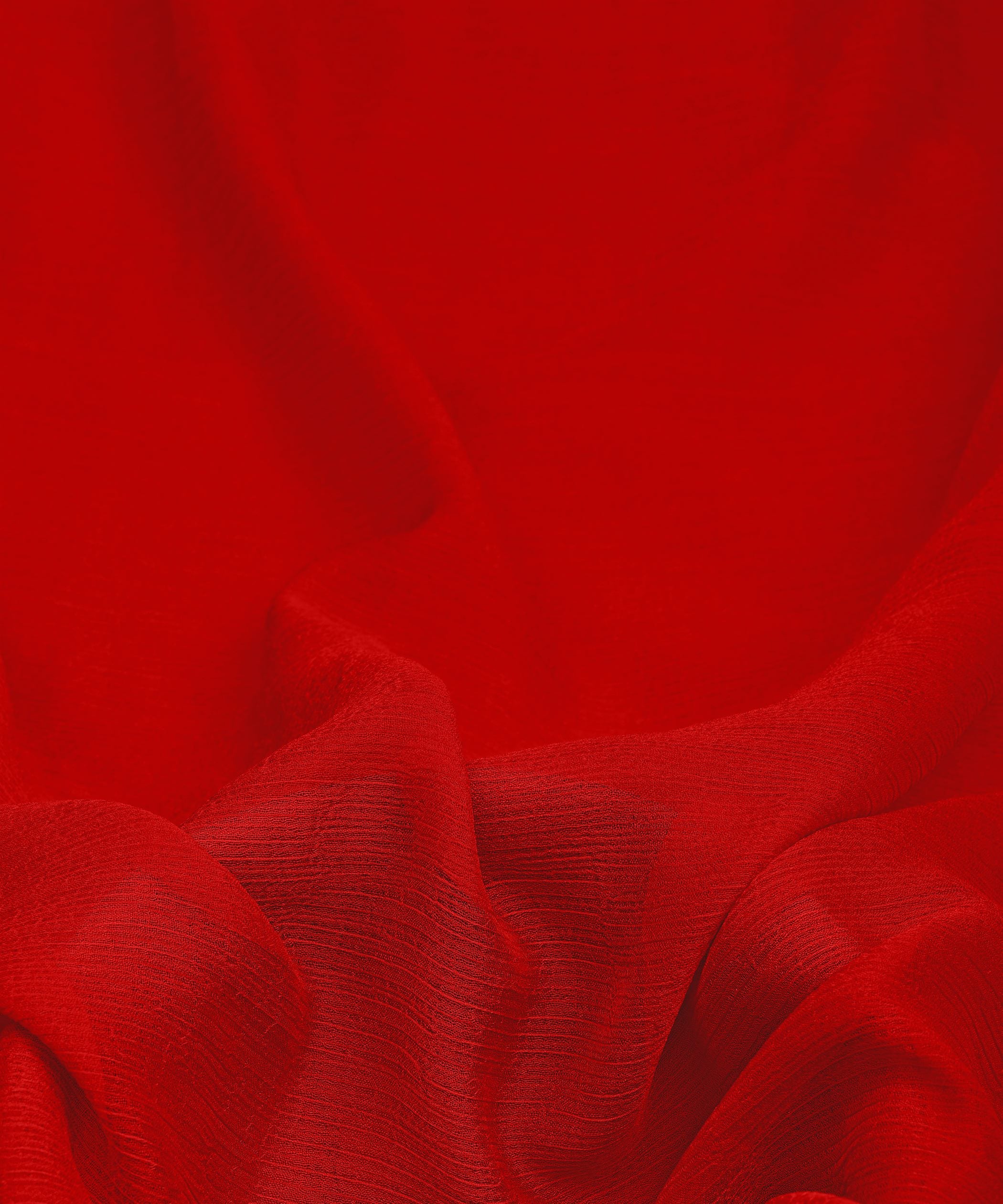 Red Plain Dyed Bemberg Chiffon Fabric