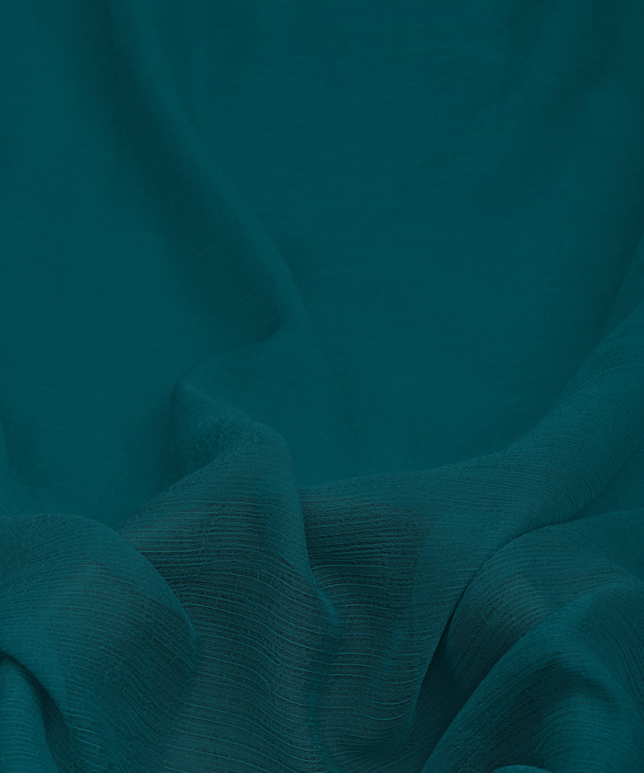 Teal Plain Dyed Bemberg Chiffon Fabric