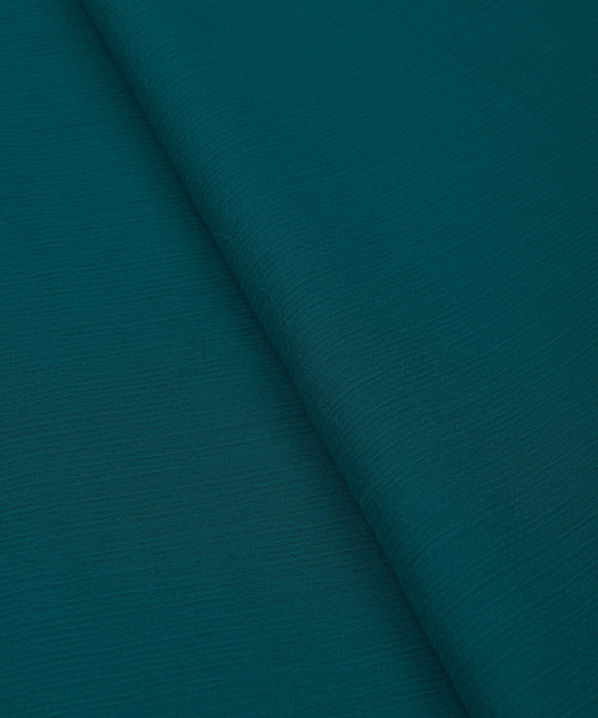 Teal Plain Dyed Bemberg Chiffon Fabric