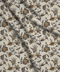 Black-Outline Kalamkari Print
