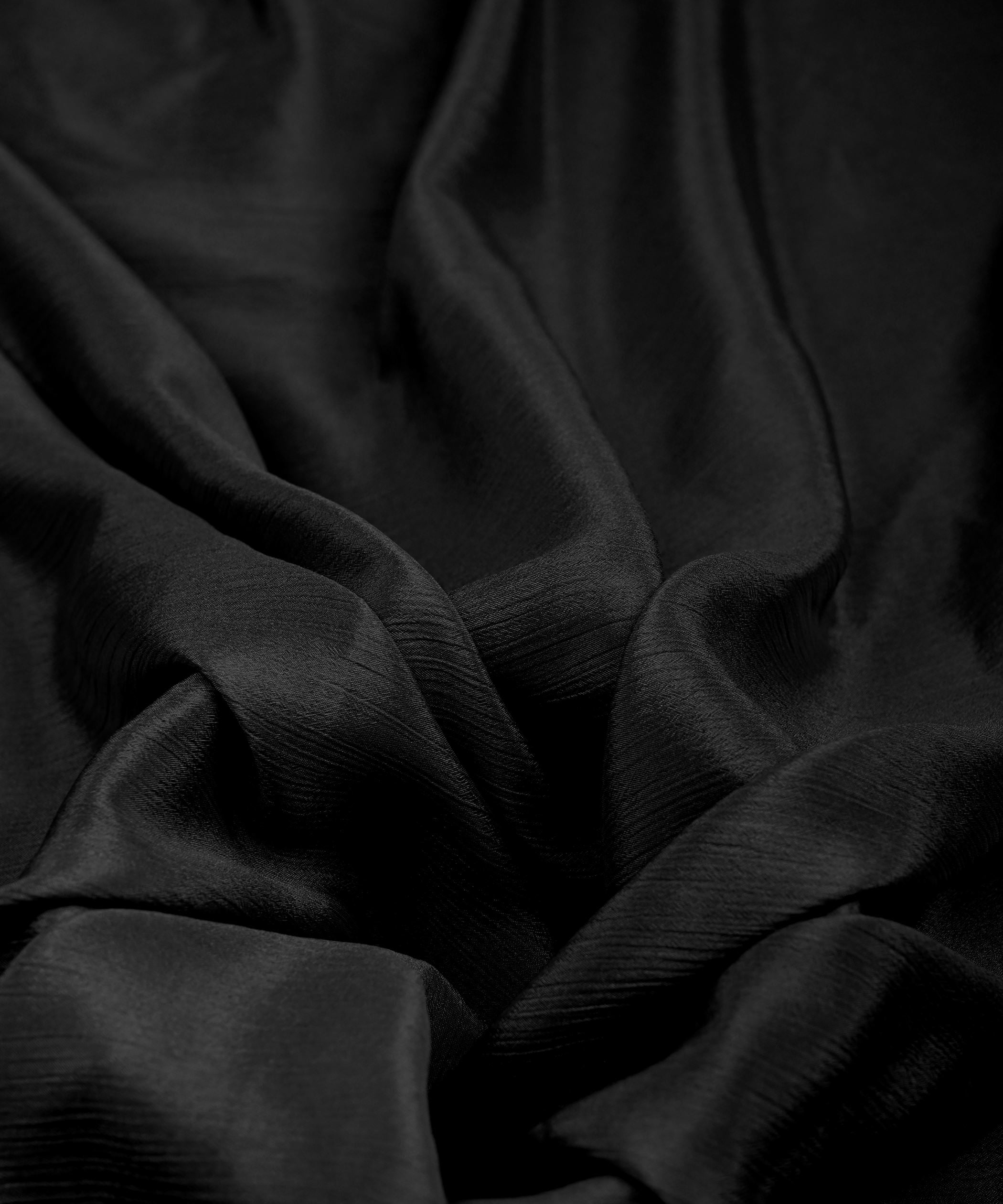 Black Plain Dyed Bright Chiffon Fabric