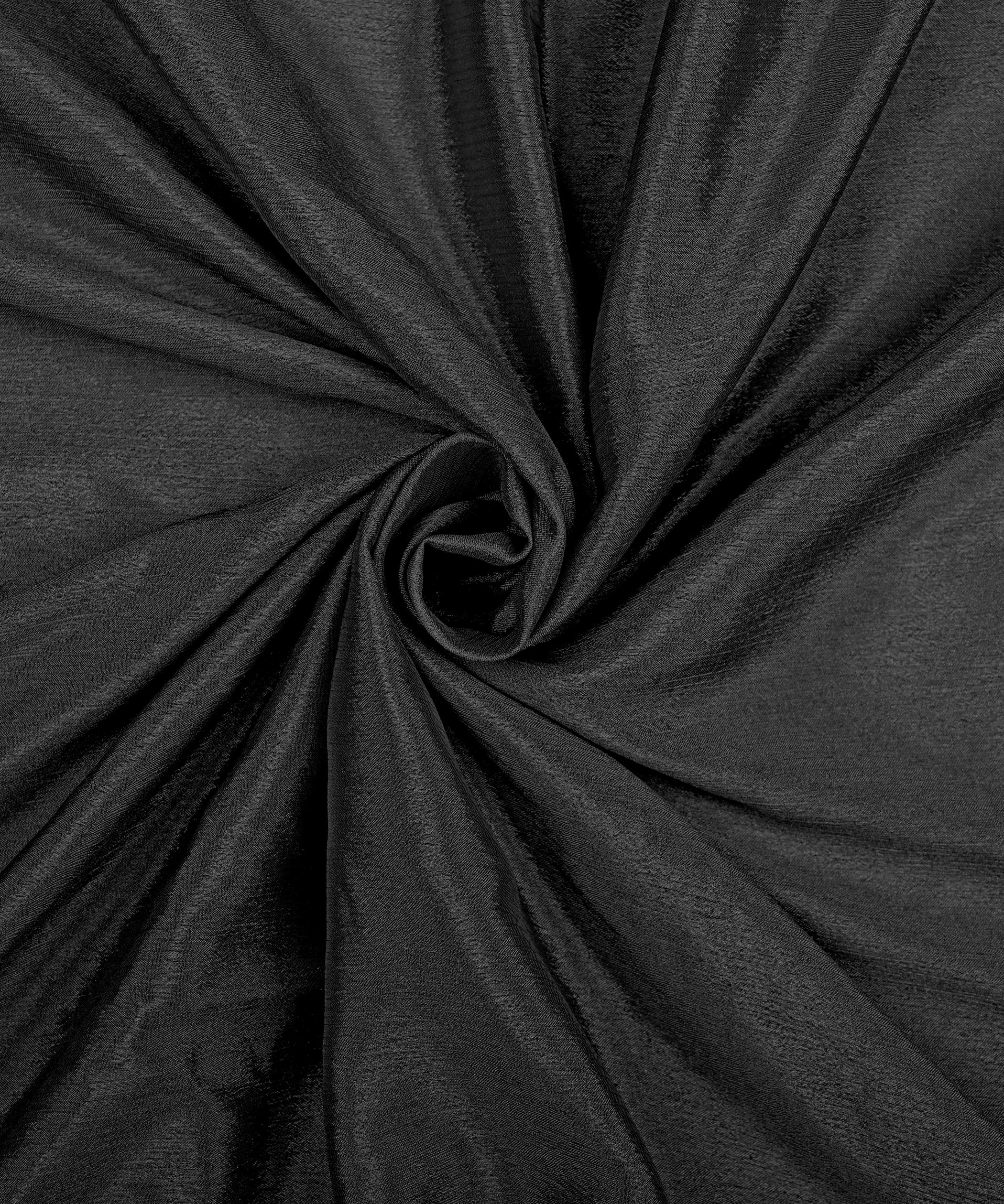 Black Plain Dyed Bright Chiffon Fabric