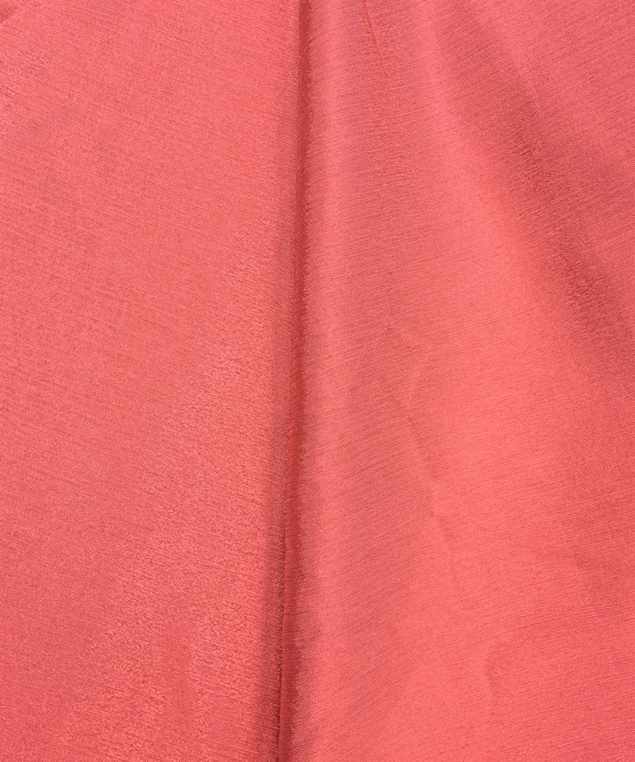 Coral Plain Dyed Bright Chiffon Fabric