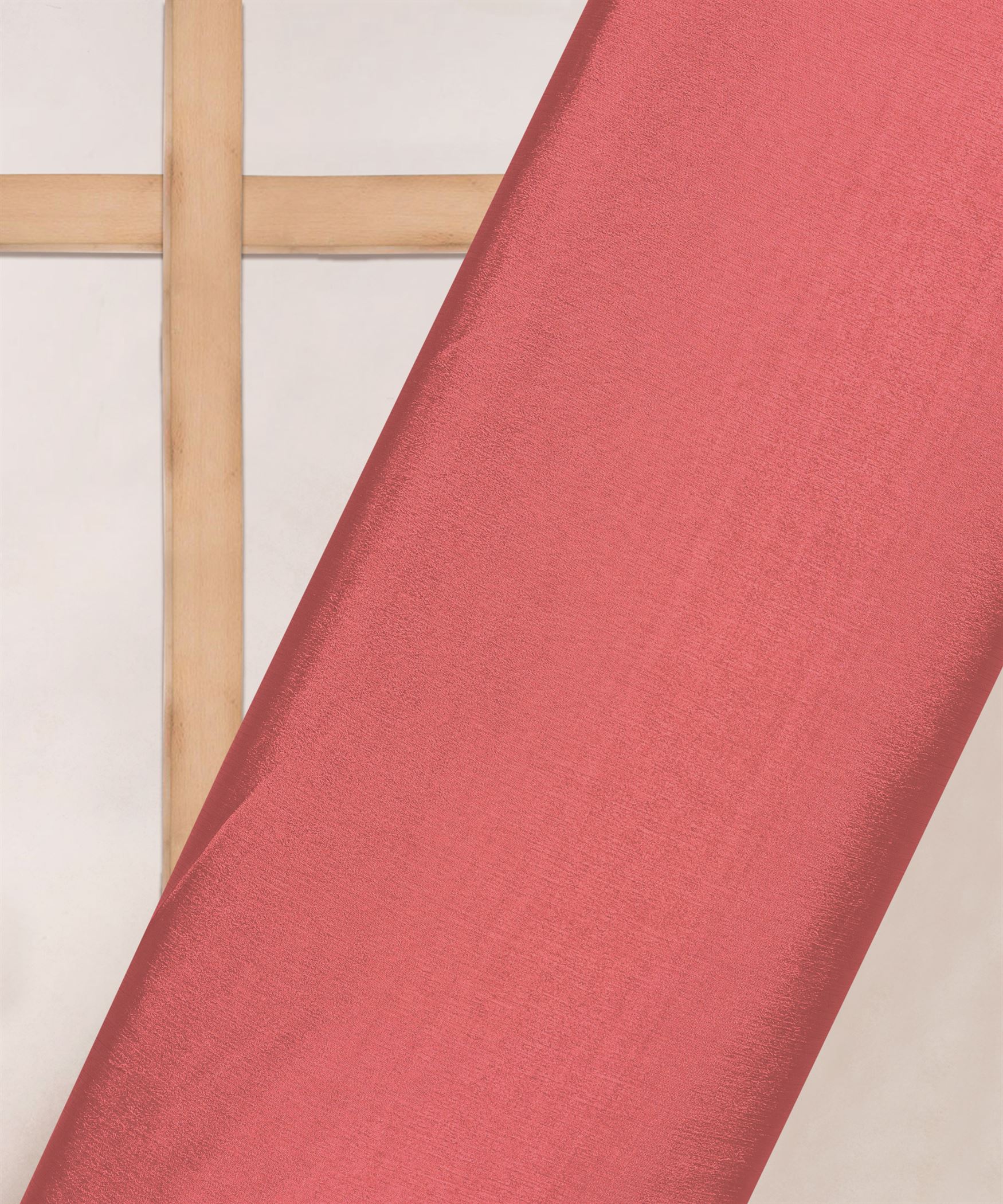 Coral Plain Dyed Bright Chiffon Fabric