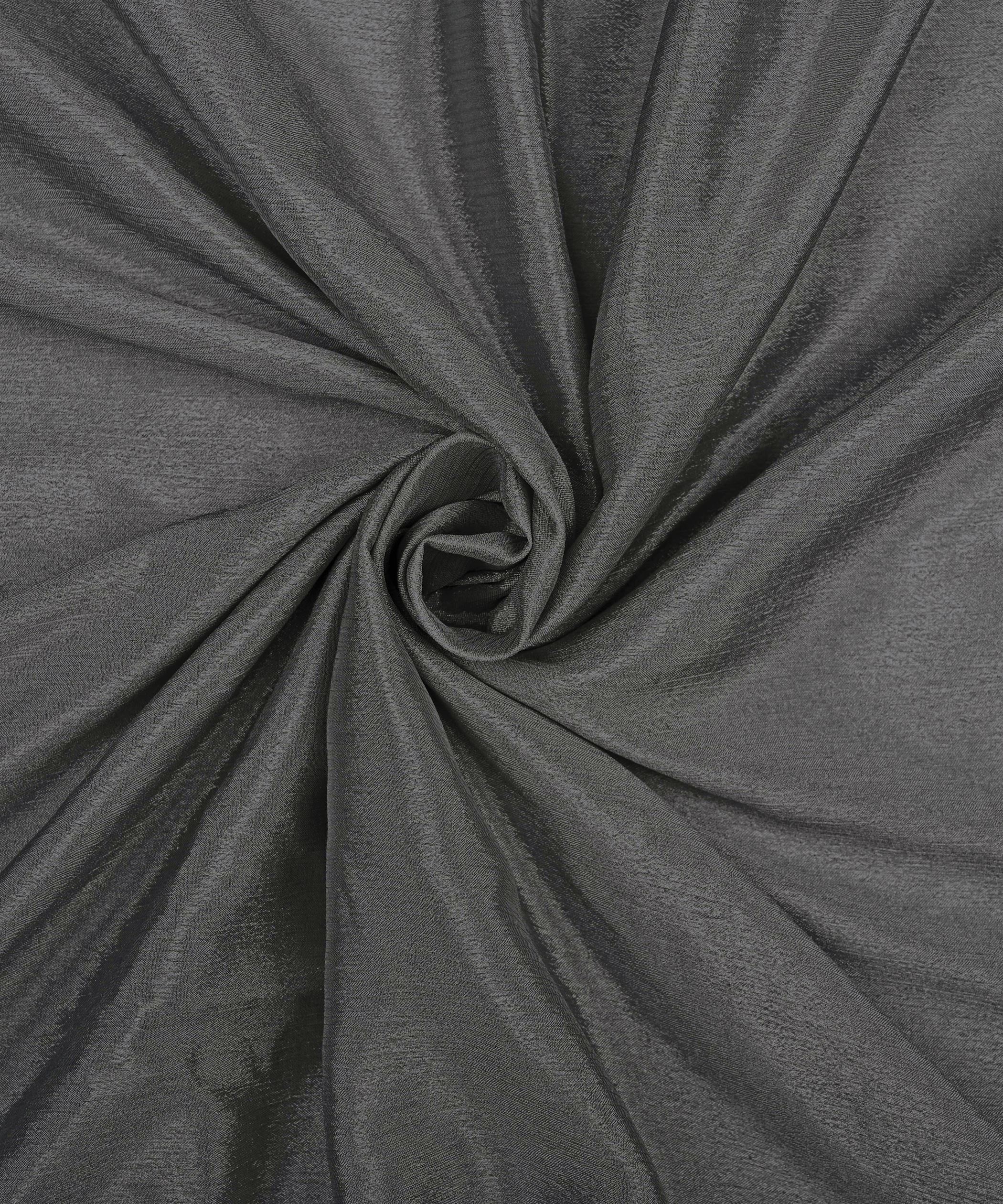 Dark Grey Plain Dyed Bright Chiffon Fabric