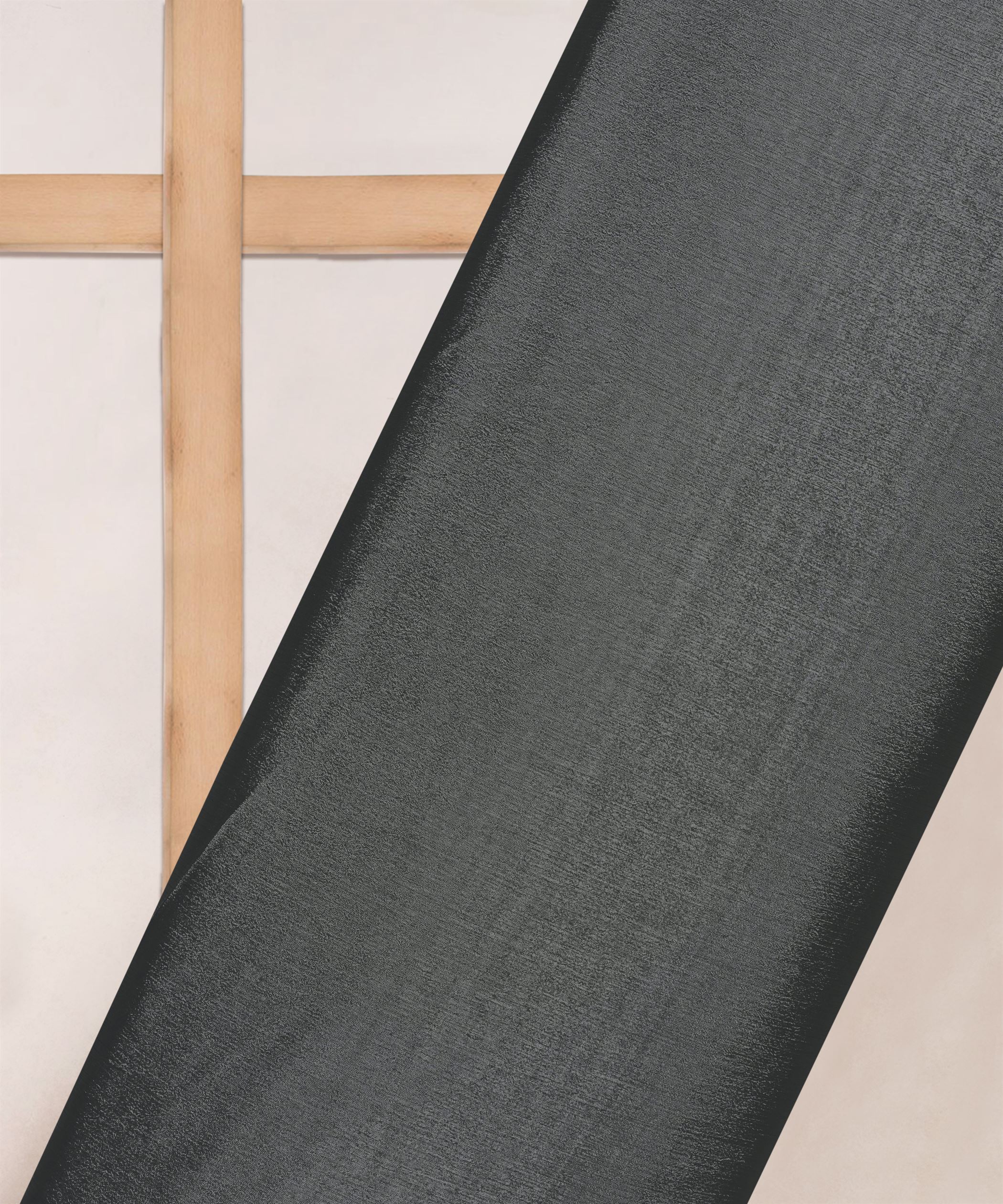 Dark Grey Plain Dyed Bright Chiffon Fabric