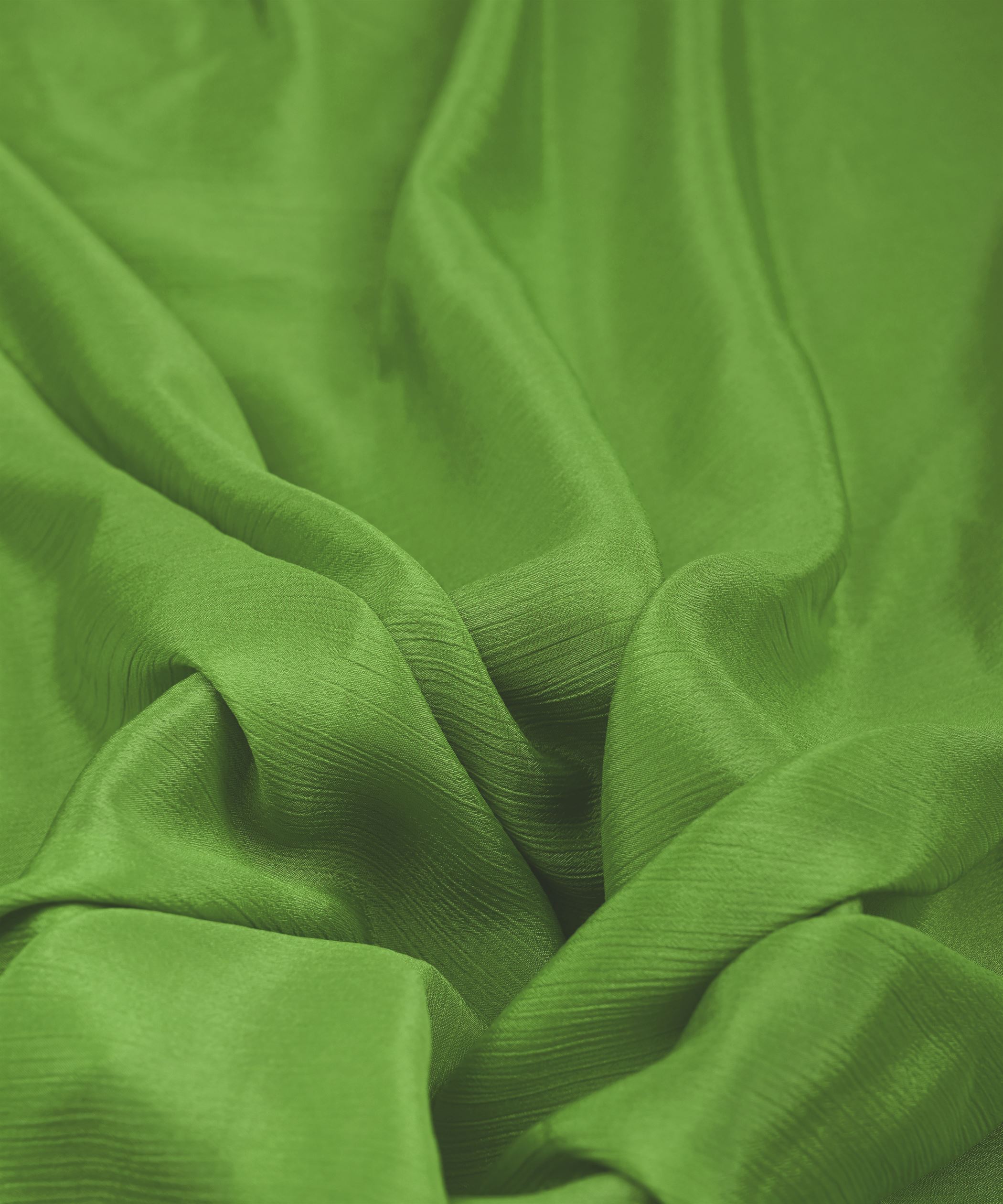 Green Plain Dyed Bright Chiffon Fabric