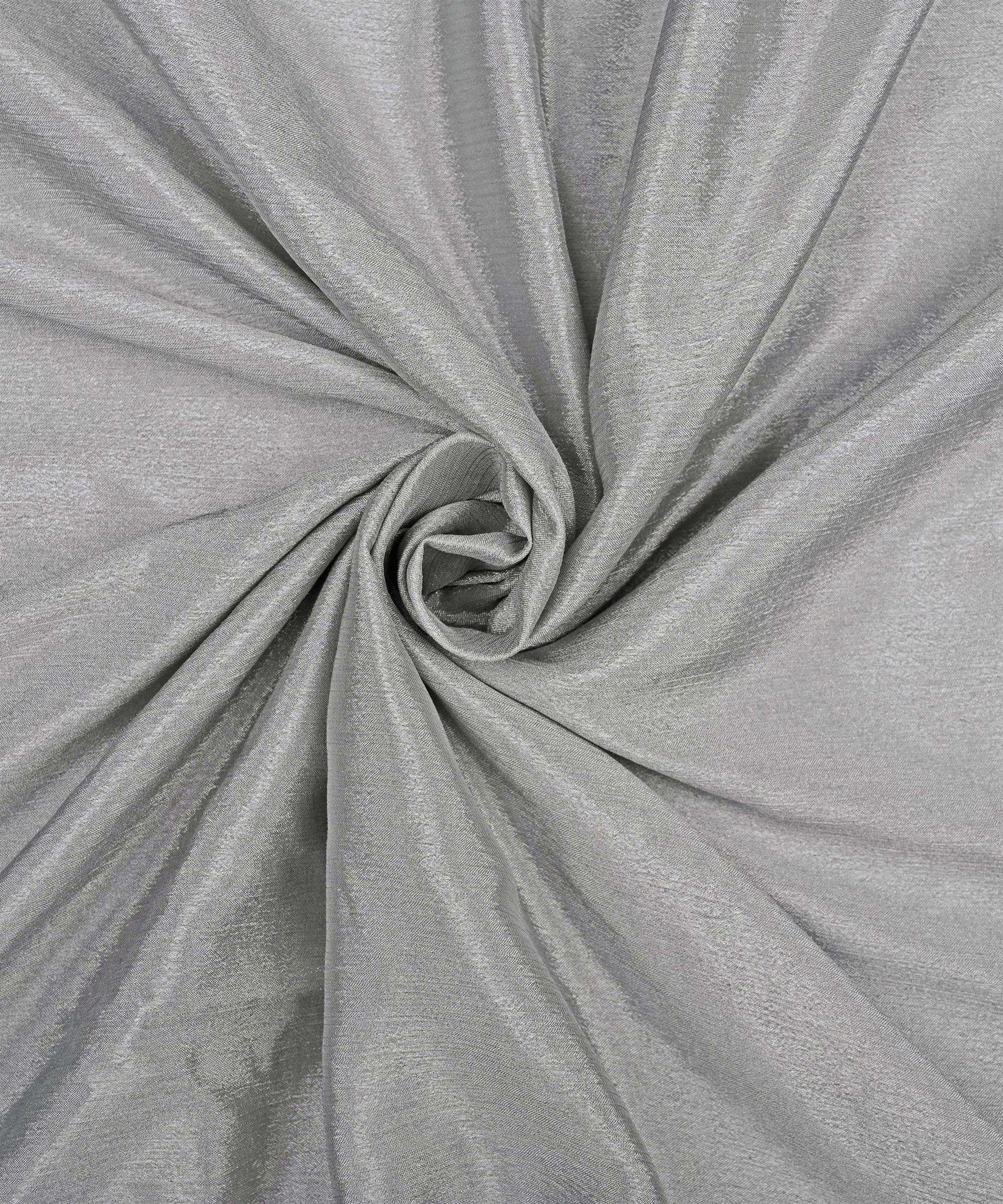 Grey Plain Dyed Bright Chiffon Fabric