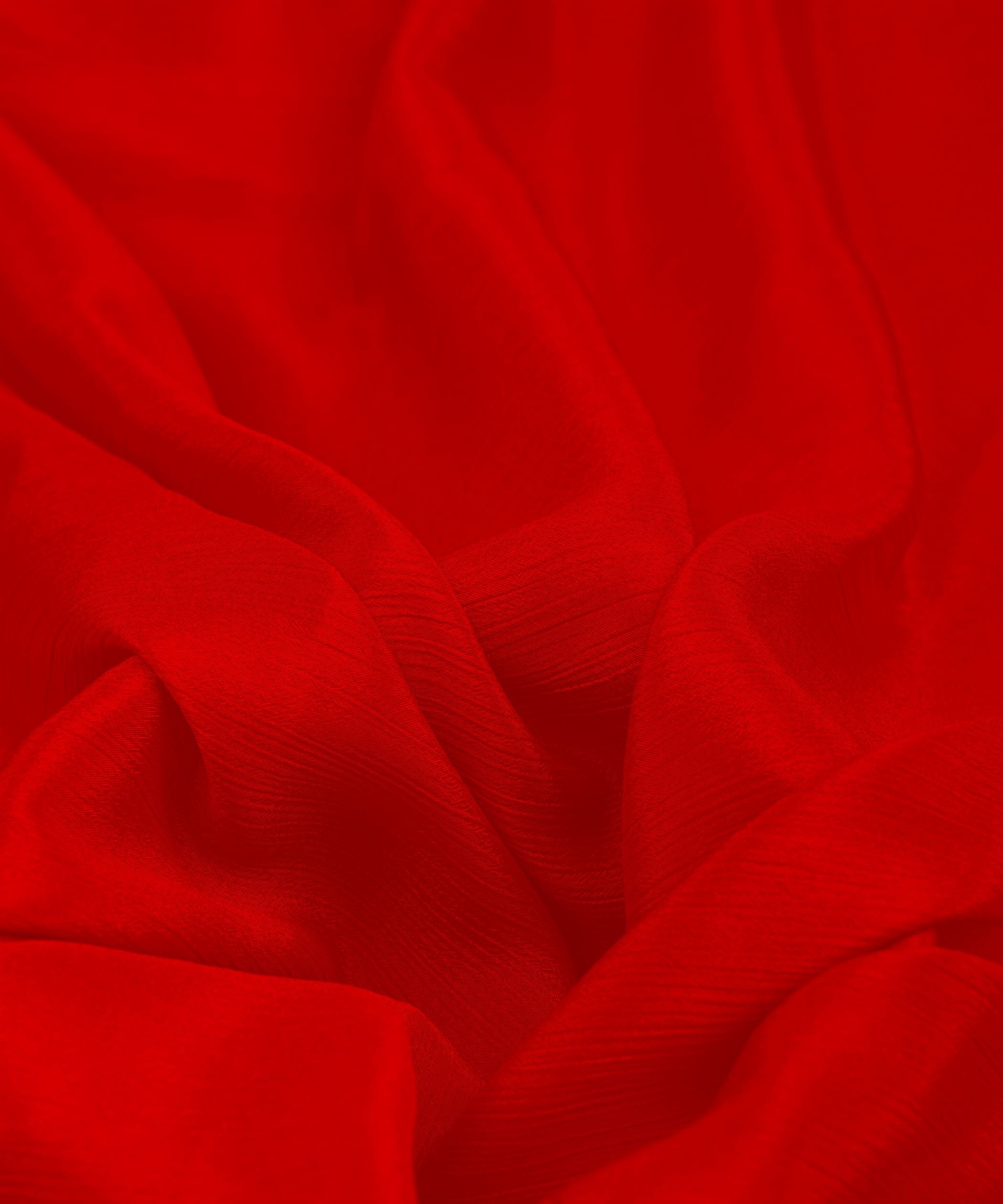 Red Plain Dyed Bright Chiffon Fabric