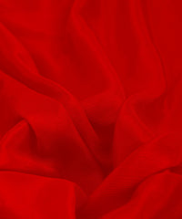 Red Plain Dyed Bright Chiffon Fabric