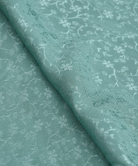 Aquamarine Bright Chiffon Fabric with Jacquard-1