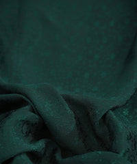 Dark Green Bright Chiffon Fabric with Jacquard-1