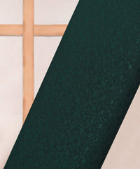 Dark Green Bright Chiffon Fabric with Jacquard-1