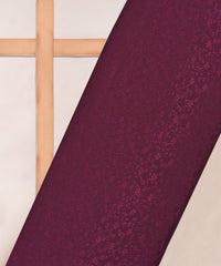 Wine Bright Chiffon Fabric with Jacquard-1