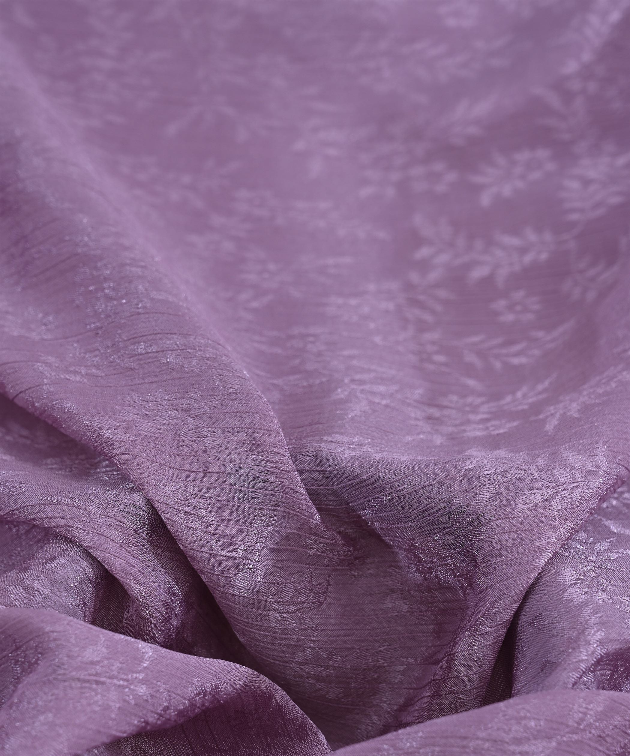 Dusty Lavender Bright Chiffon Fabric with Jacquard-2