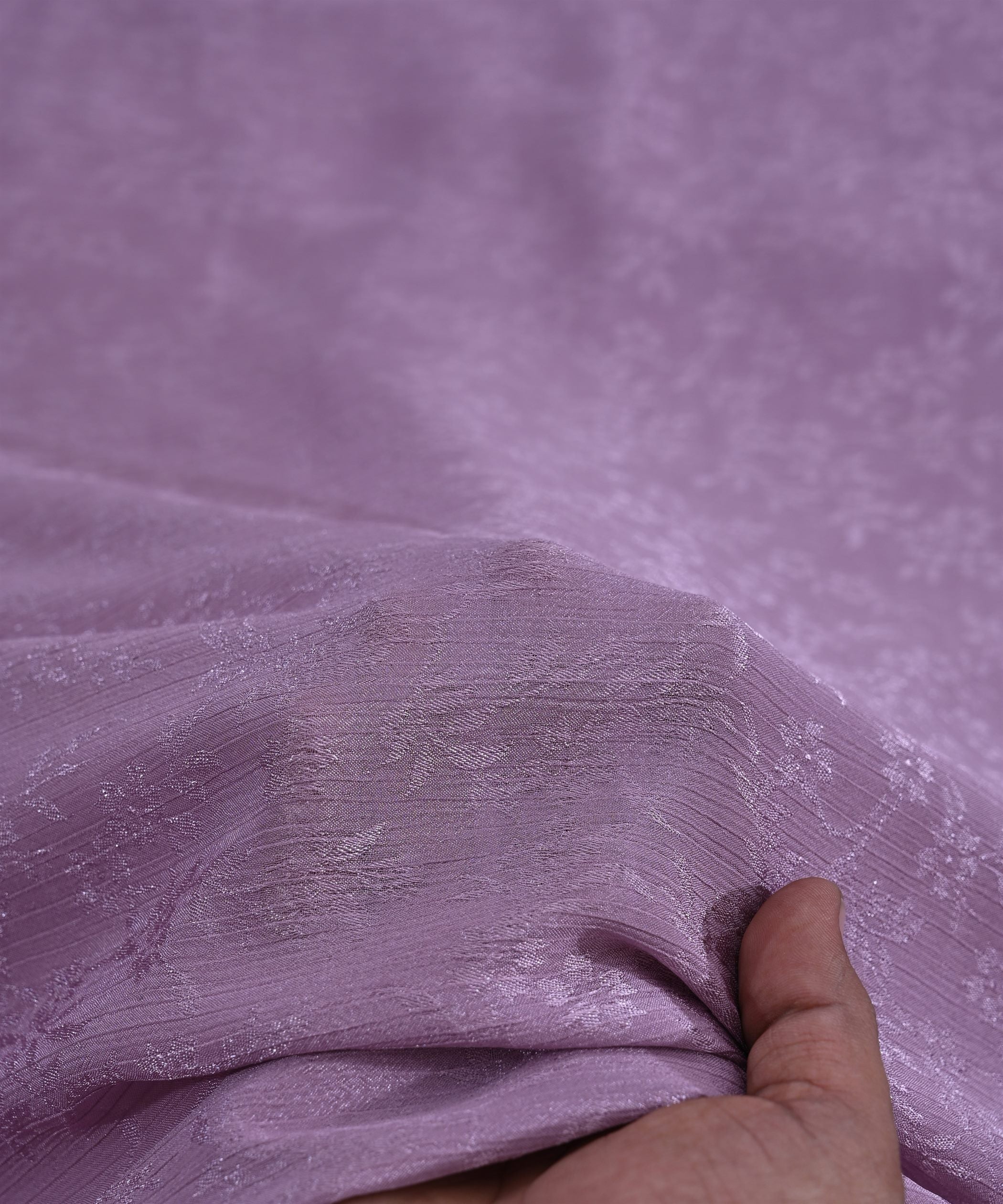 Dusty Lavender Bright Chiffon Fabric with Jacquard-2