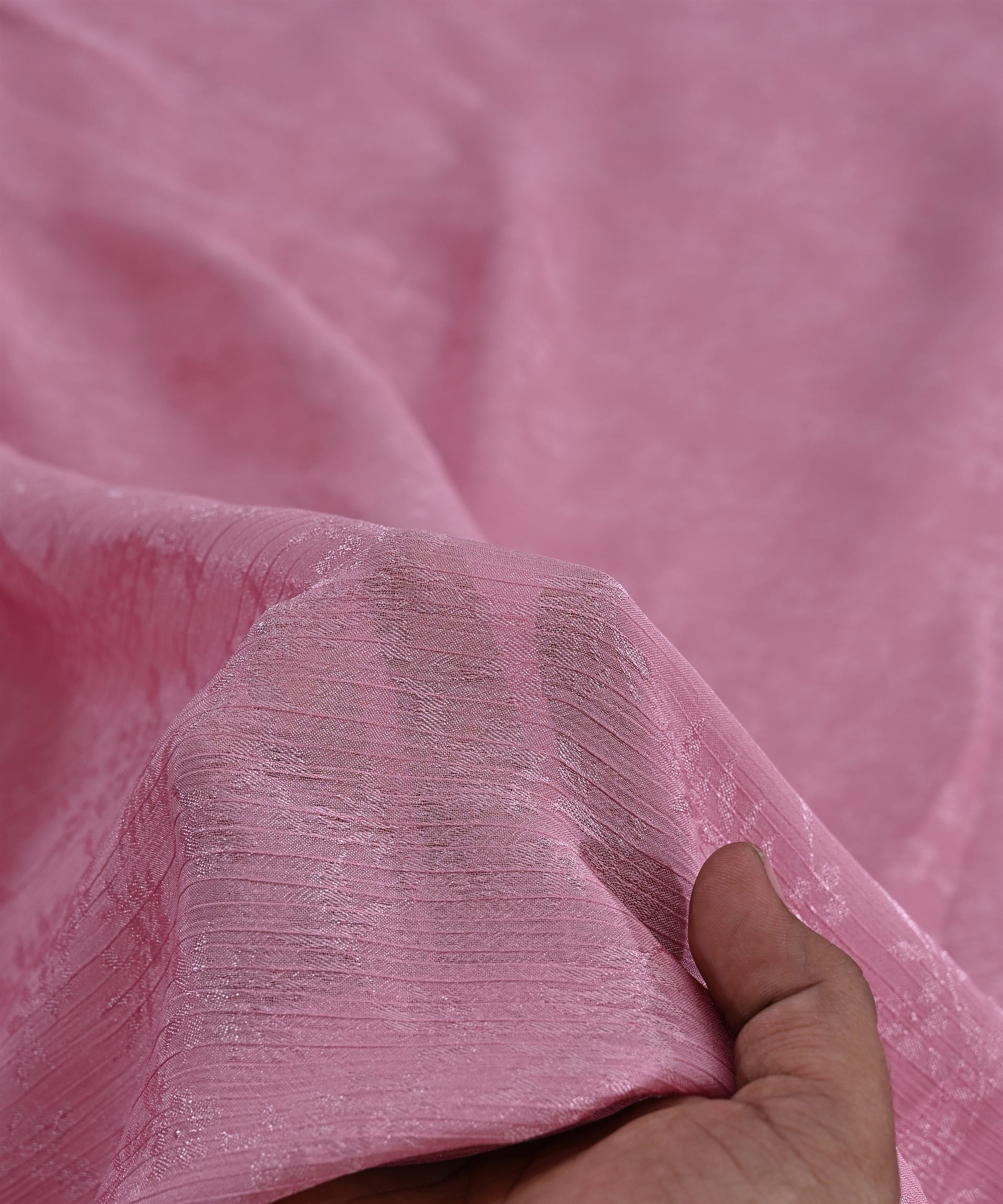 Dusty Pink Bright Chiffon Fabric with Jacquard-2