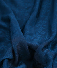 Teal Bright Chiffon Fabric with Jacquard-2