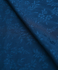 Teal Bright Chiffon Fabric with Jacquard-2