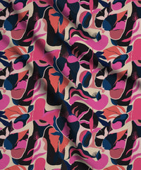 Bright Pink-Forest Abstract Print