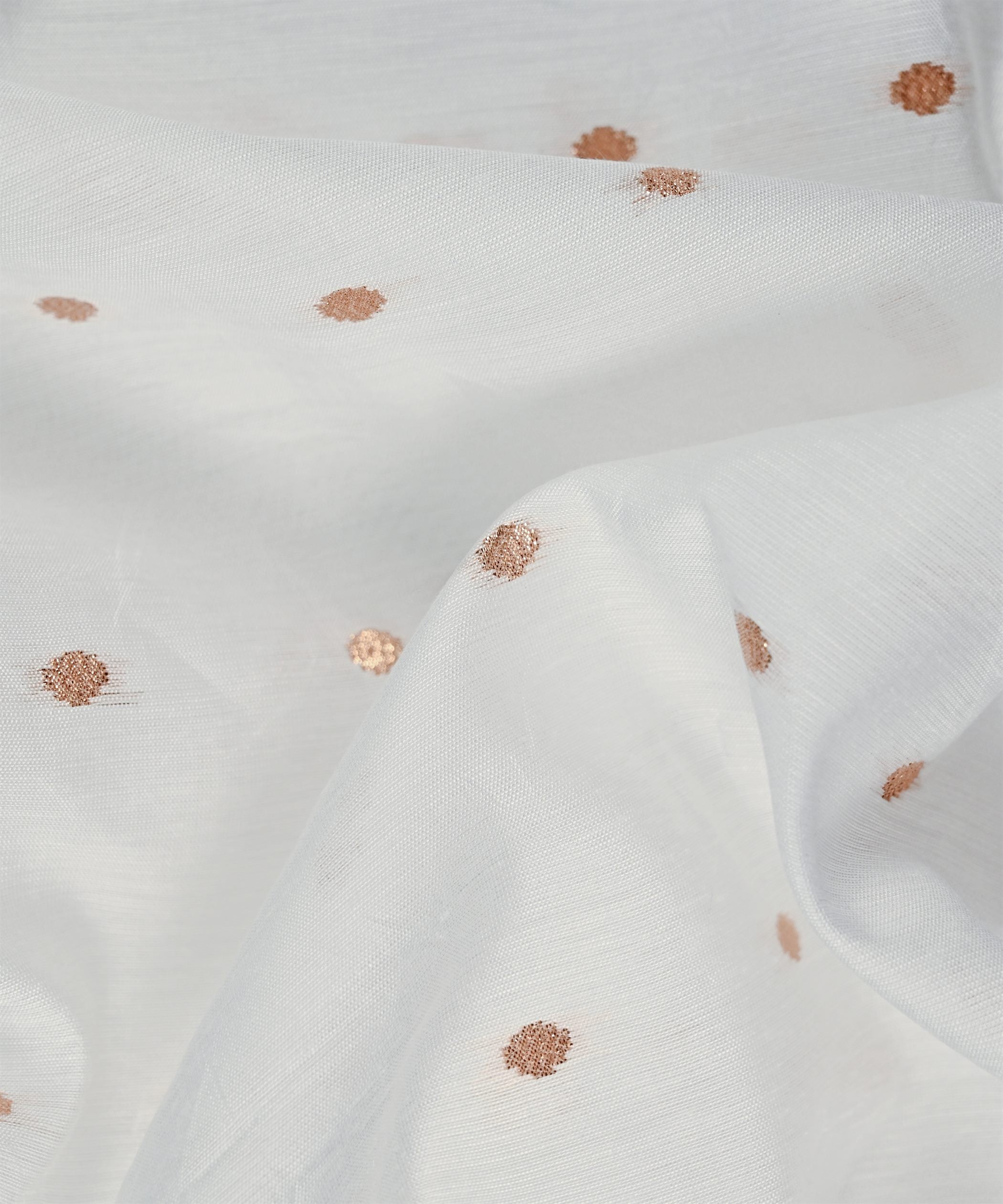 Chanderi Cotton Dyeable Fabric with Butti-1