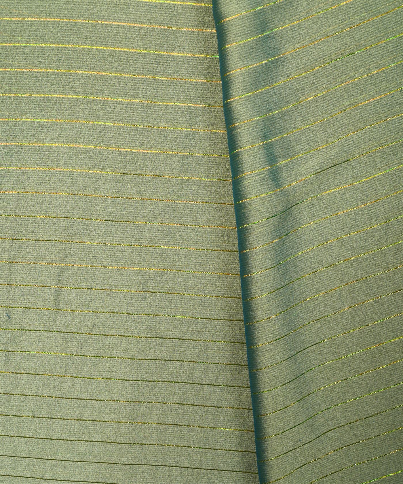 Moss Green Chiffon fabric with Film Lining