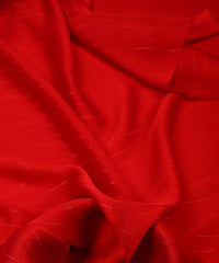 Red Chiffon fabric with Film Lining