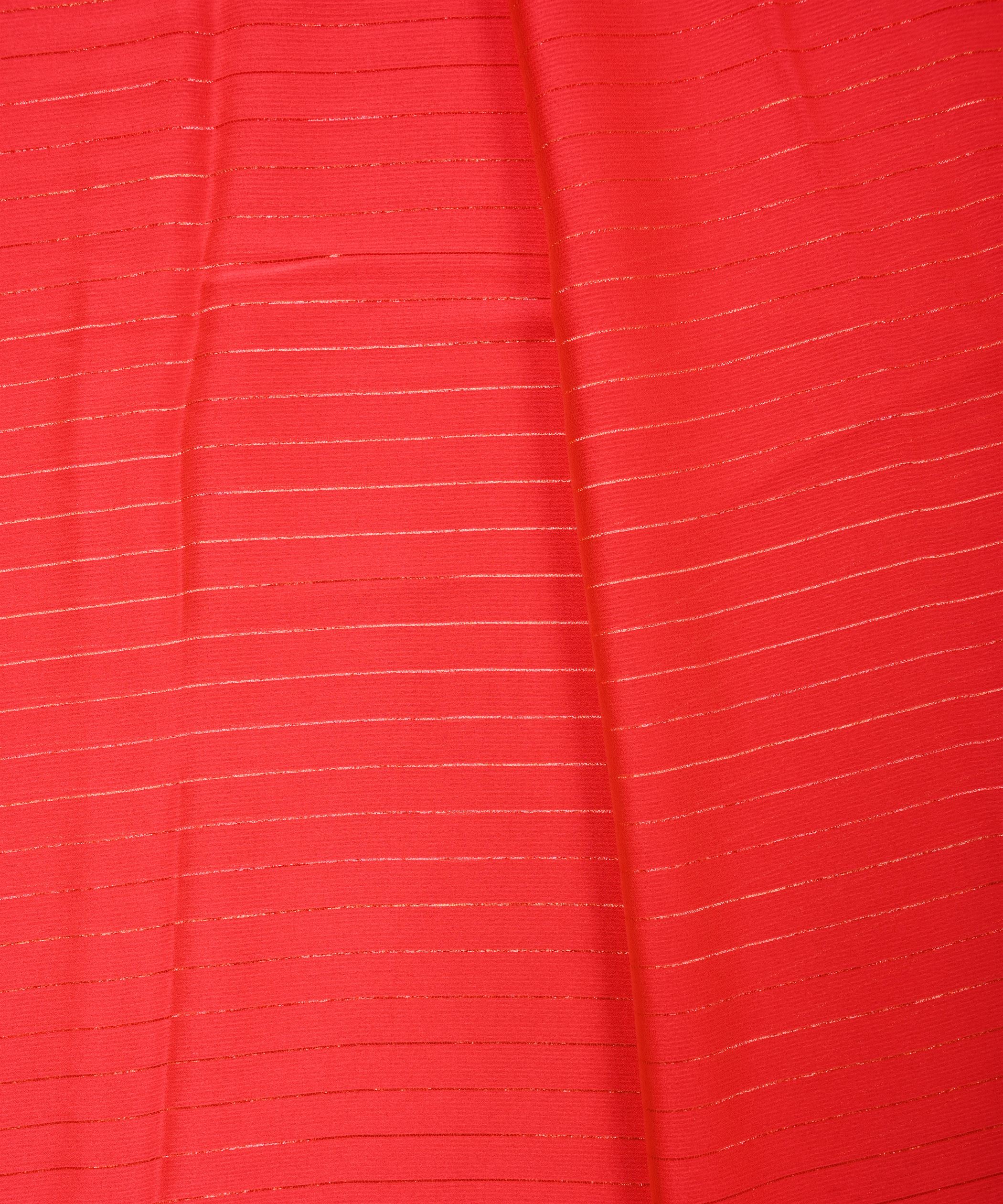 Tomato Chiffon fabric with Film Lining