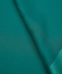 Aqua Blue Plain Dyed Chiffon Fabric with Satin Border