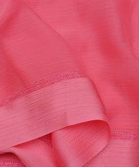 Baby Pink Plain Dyed Chiffon Fabric with Satin Border