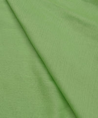 Pista Green Plain Dyed Chiffon Fabric with Satin Border