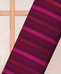 Magenta Chiffon Fabric with Zari and Satin Patta