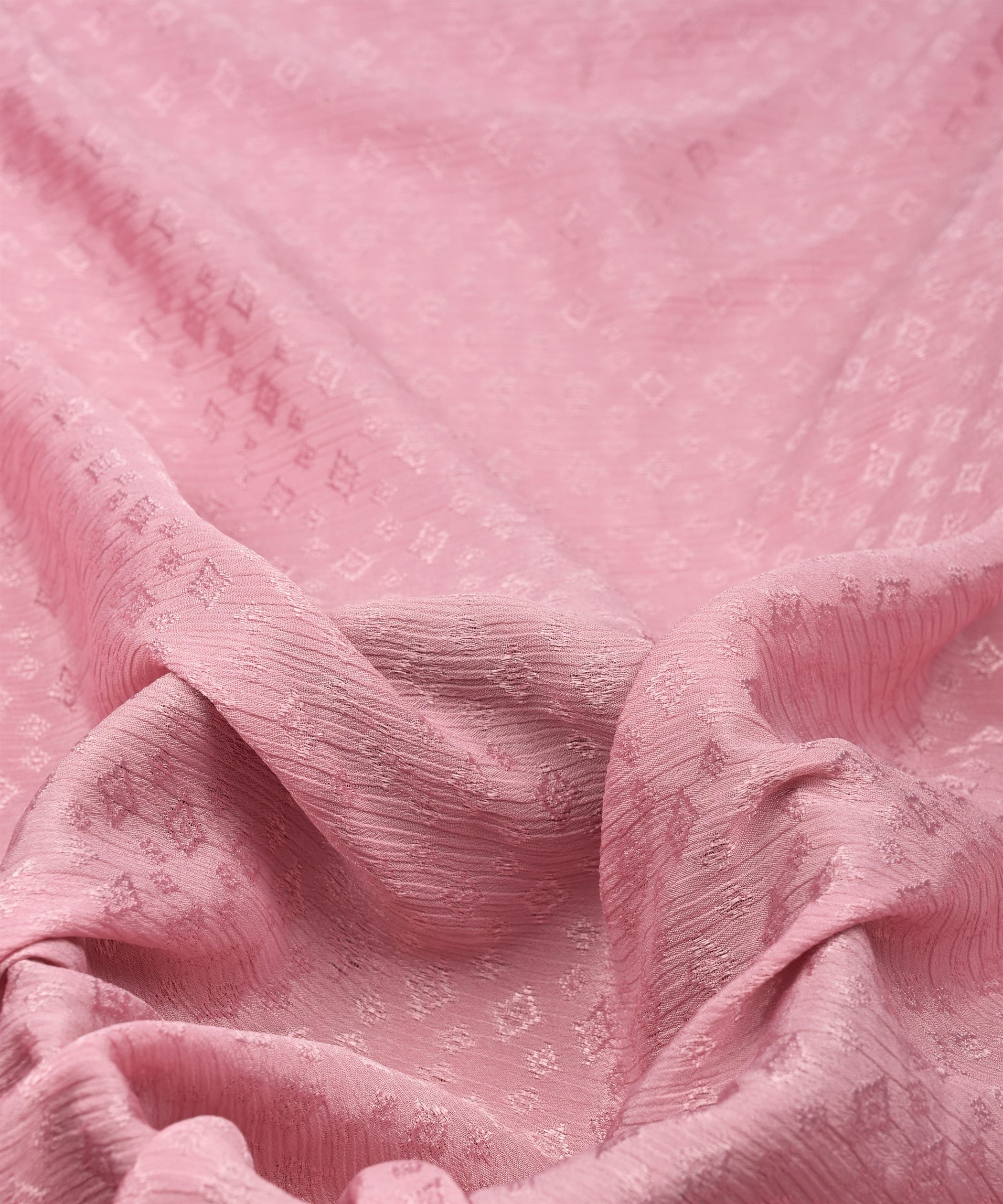 Pink Chinnon-Chiffon Fabric with jacquard-1