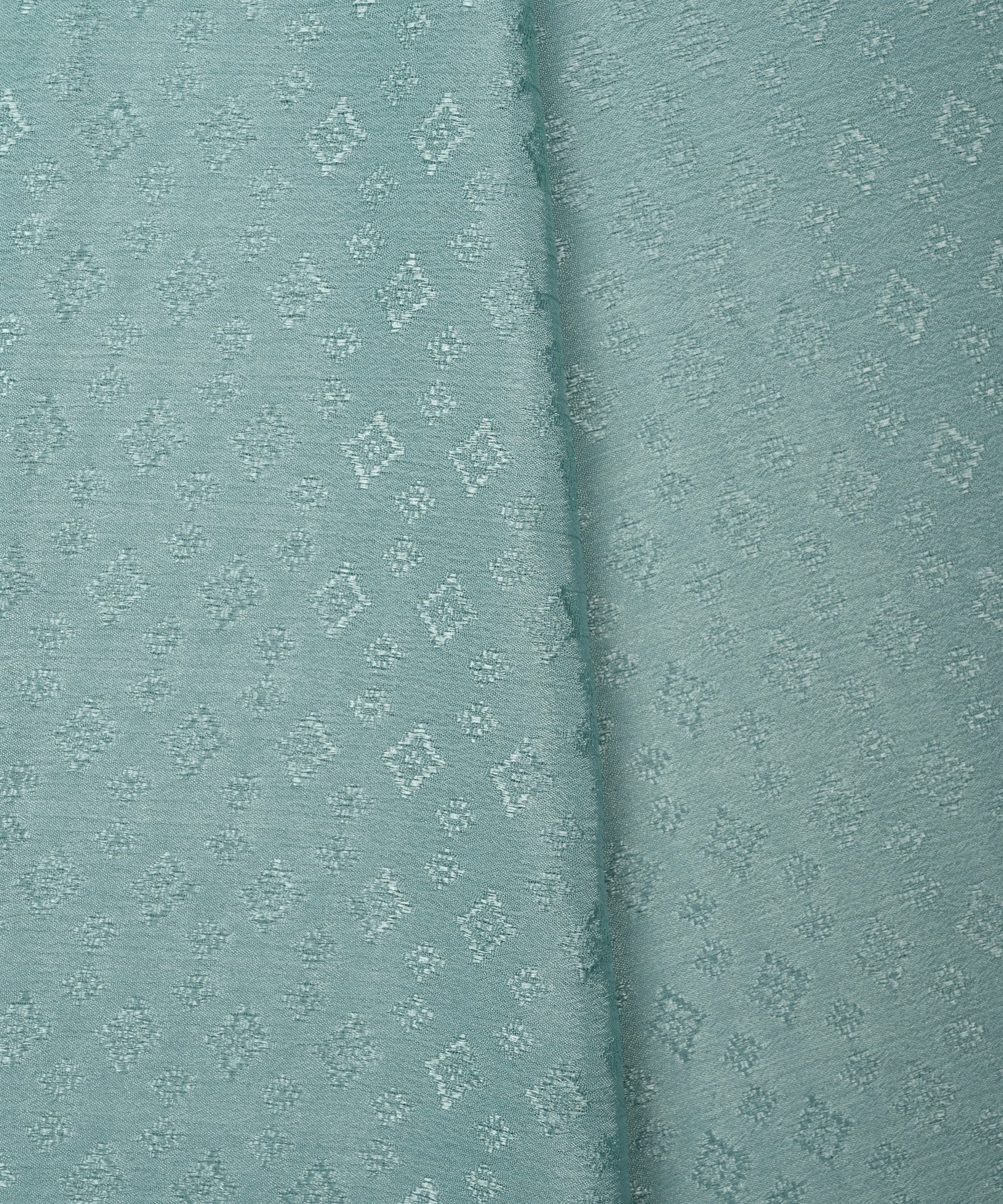 Sea Green Chinnon-Chiffon Fabric with jacquard-1