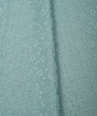 Sea Green Chinnon-Chiffon Fabric with jacquard-1
