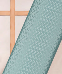 Sea Green Chinnon-Chiffon Fabric with jacquard-1