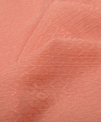 Peach Chinnon-Chiffon Fabric with jacquard-2