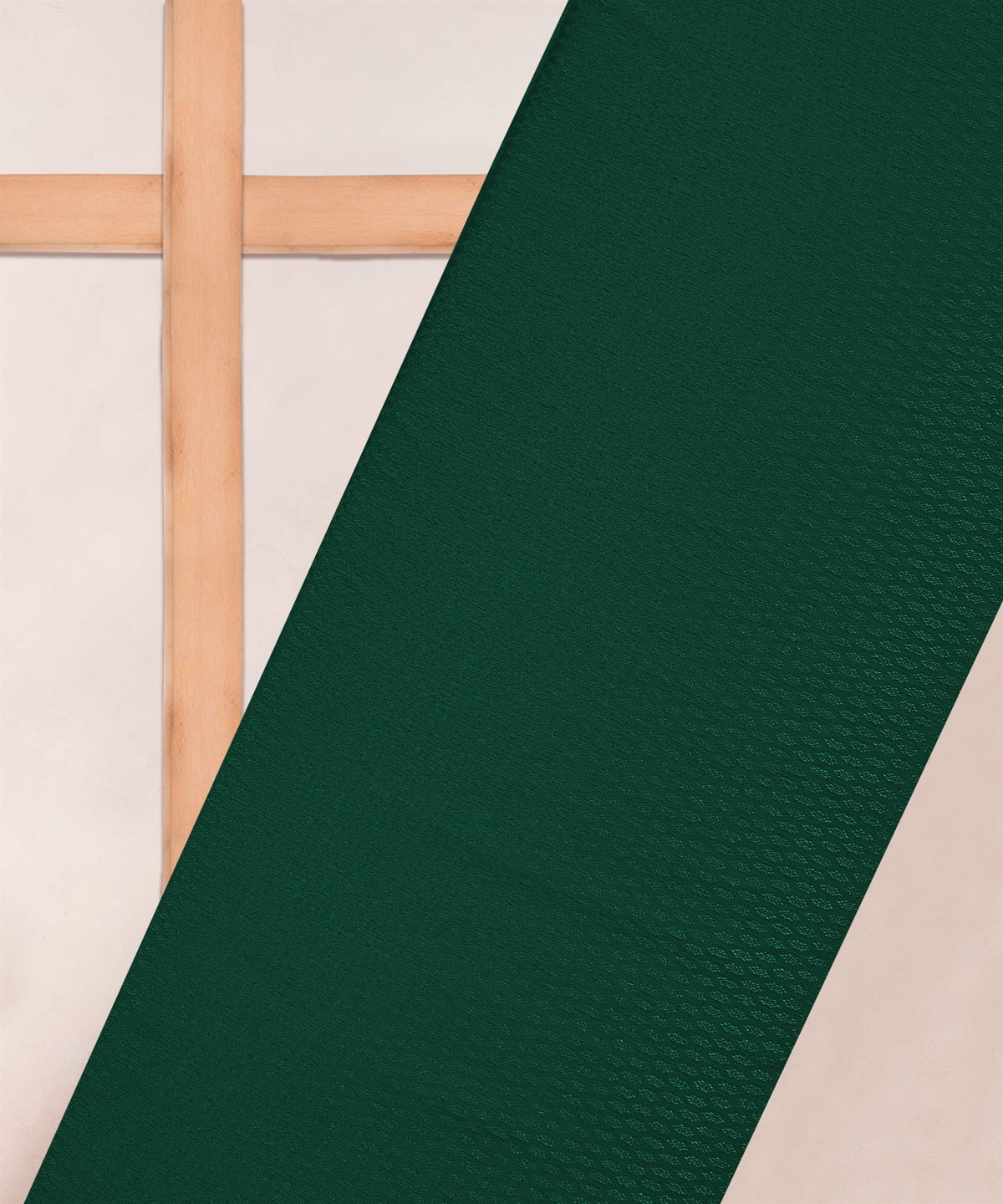 Dark Green Chinnon-Chiffon Fabric with Jacquard-3