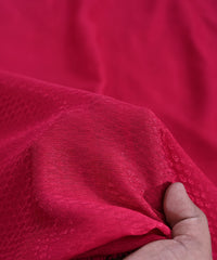 Hot Pink Chinnon-Chiffon Fabric with Jacquard-3