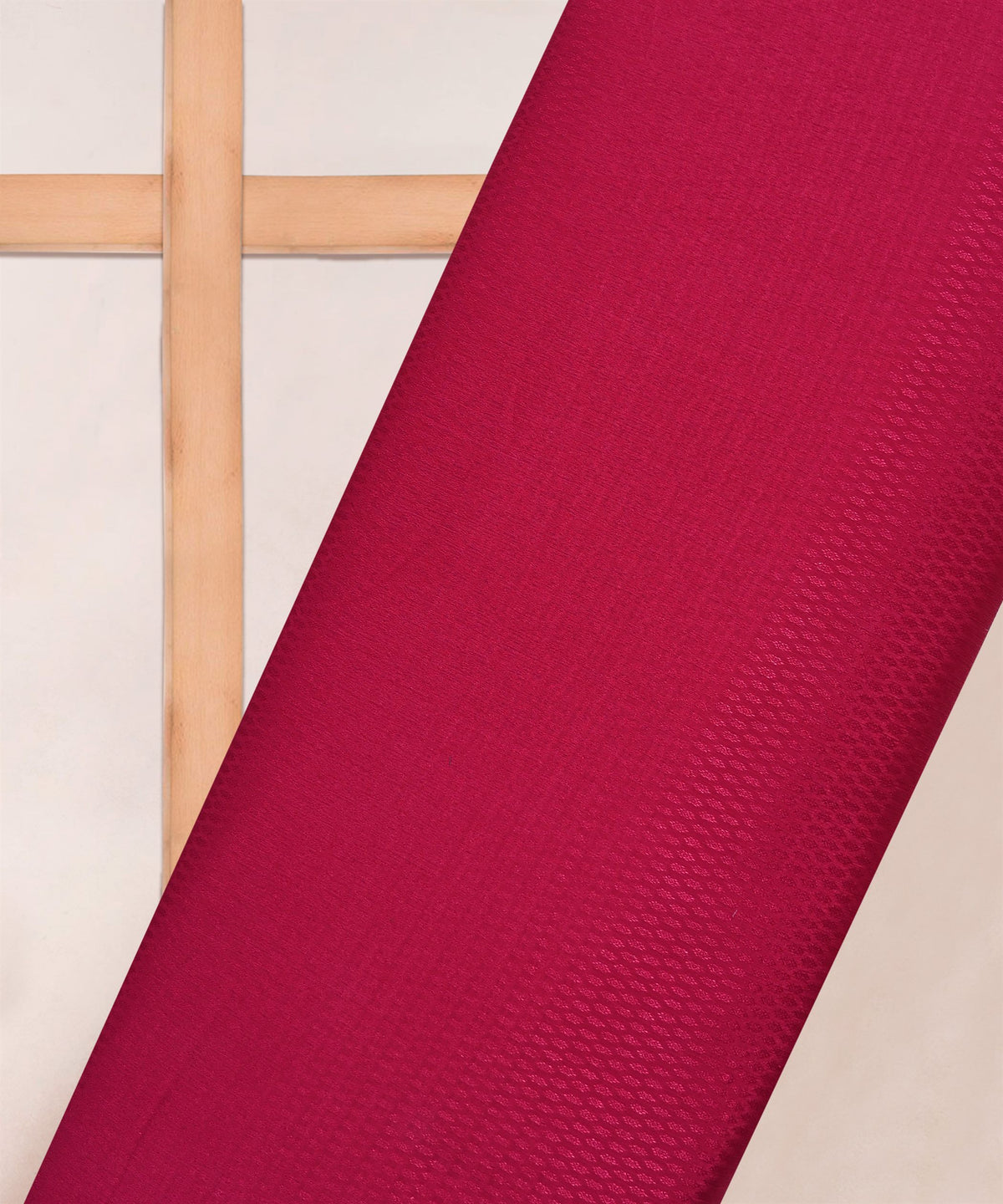Hot Pink Chinnon-Chiffon Fabric with Jacquard-3