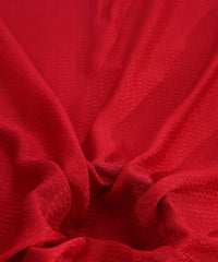 Red Chinnon-Chiffon Fabric with Jacquard-3