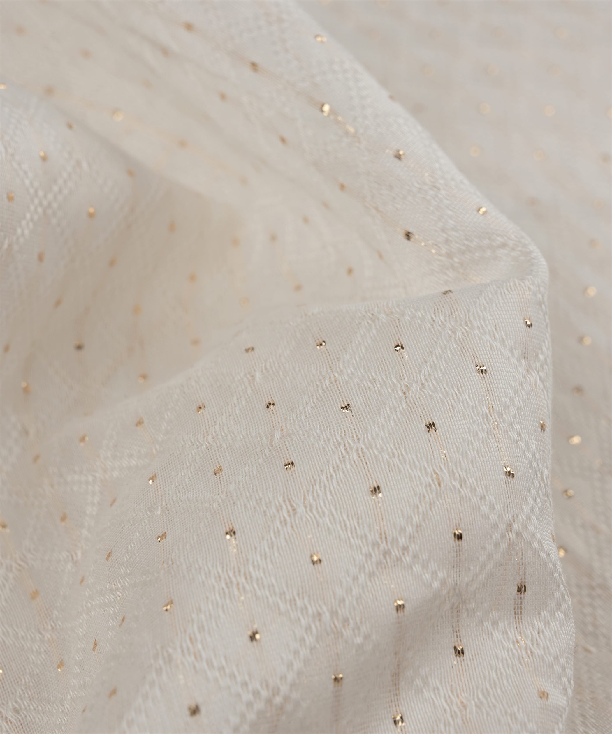 Chanderi with jacquard Dyeable Fabric