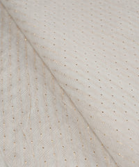 Chanderi with jacquard Dyeable Fabric