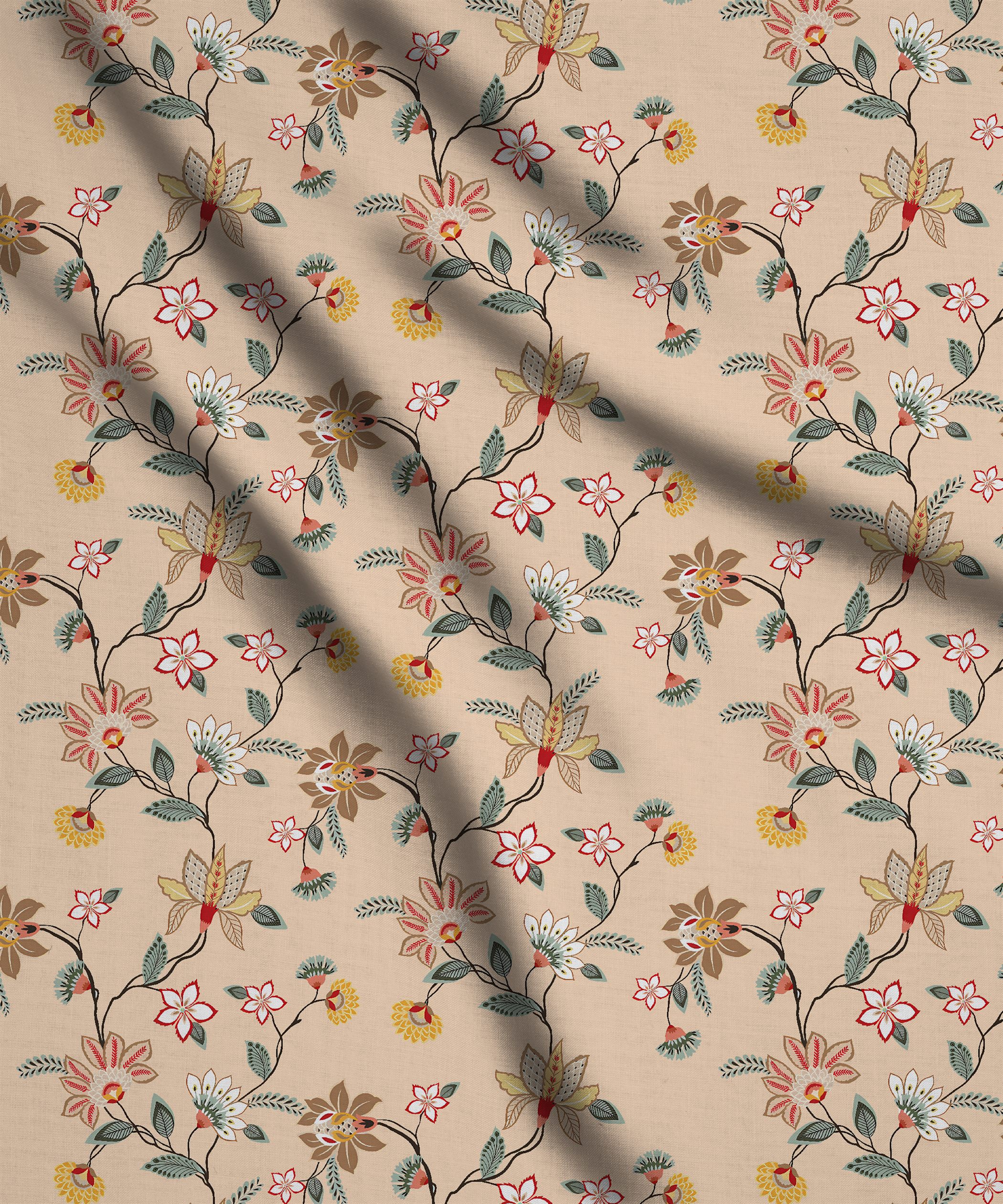 Classic Flower Vines Print