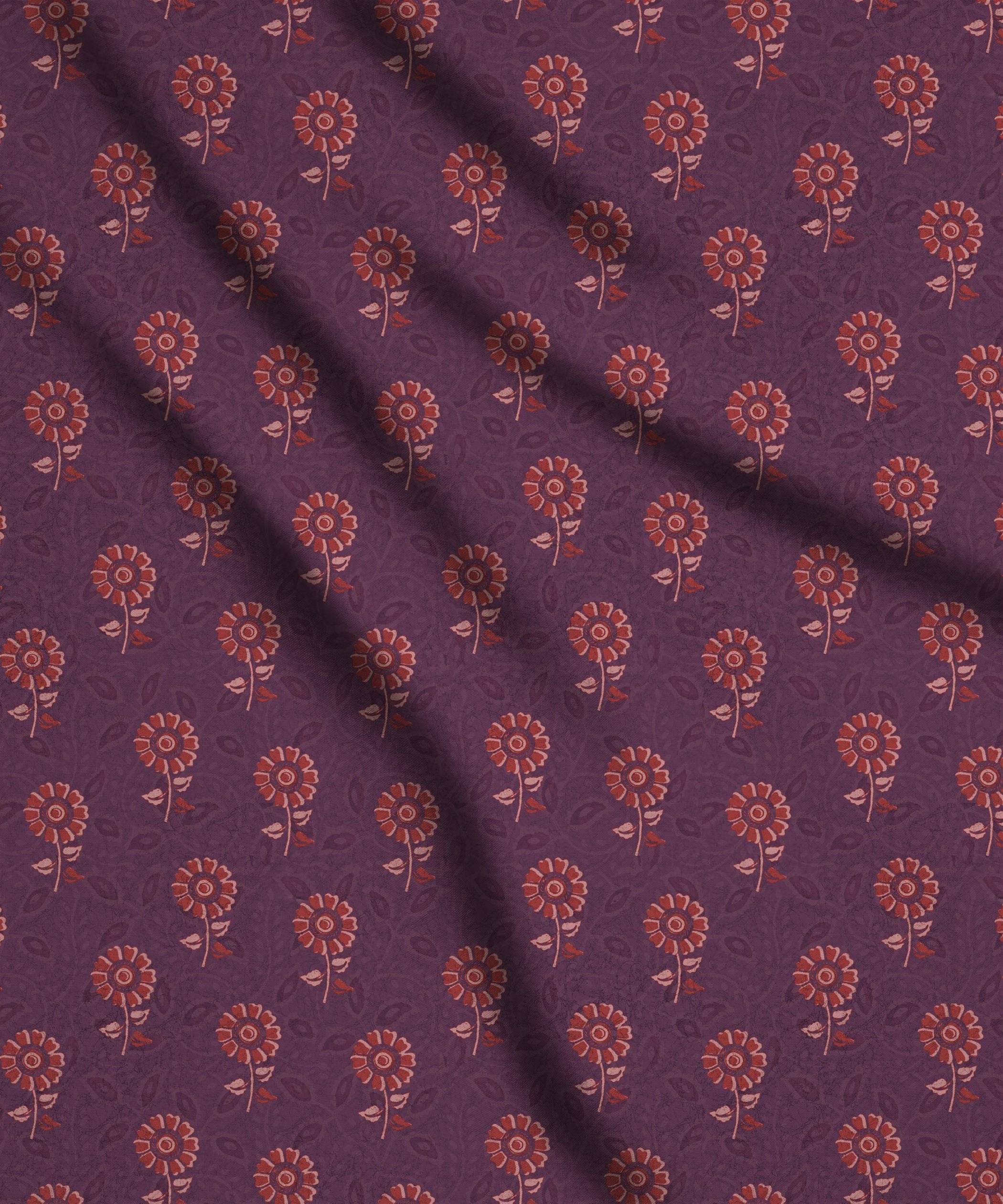 Cool Brown-Orange Ajrakh Print