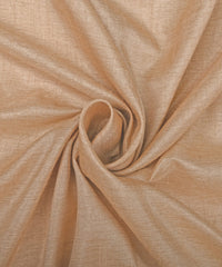 Beige Cotton Linen Fabric with Border(Cut-5.5 mtr)