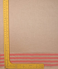 Beige Cotton Linen Fabric with Border(Cut-5.5 mtr)