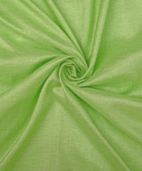 Green Cotton Linen Fabric with Border(Cut-5.5 mtr)