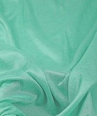 Aqua Green Cotton Linen Fabric with Border(Cut-5.5 mtr)