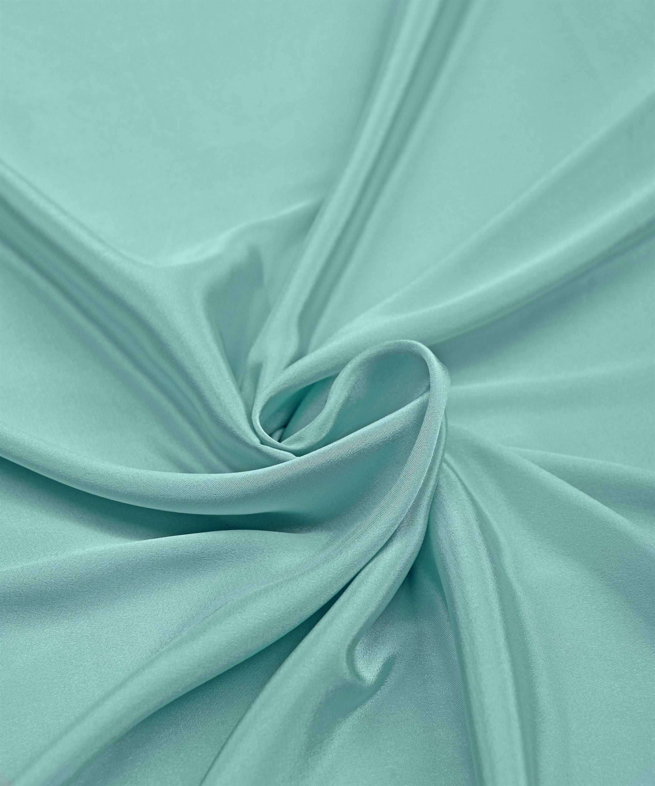 Aquamarine Green Plain Dyed Crepe Fabric